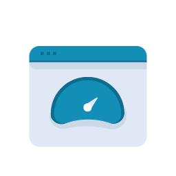blaues Icon eines Pedometers in webansicht