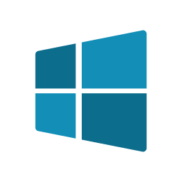 Blaues Microsoft Logo Icon