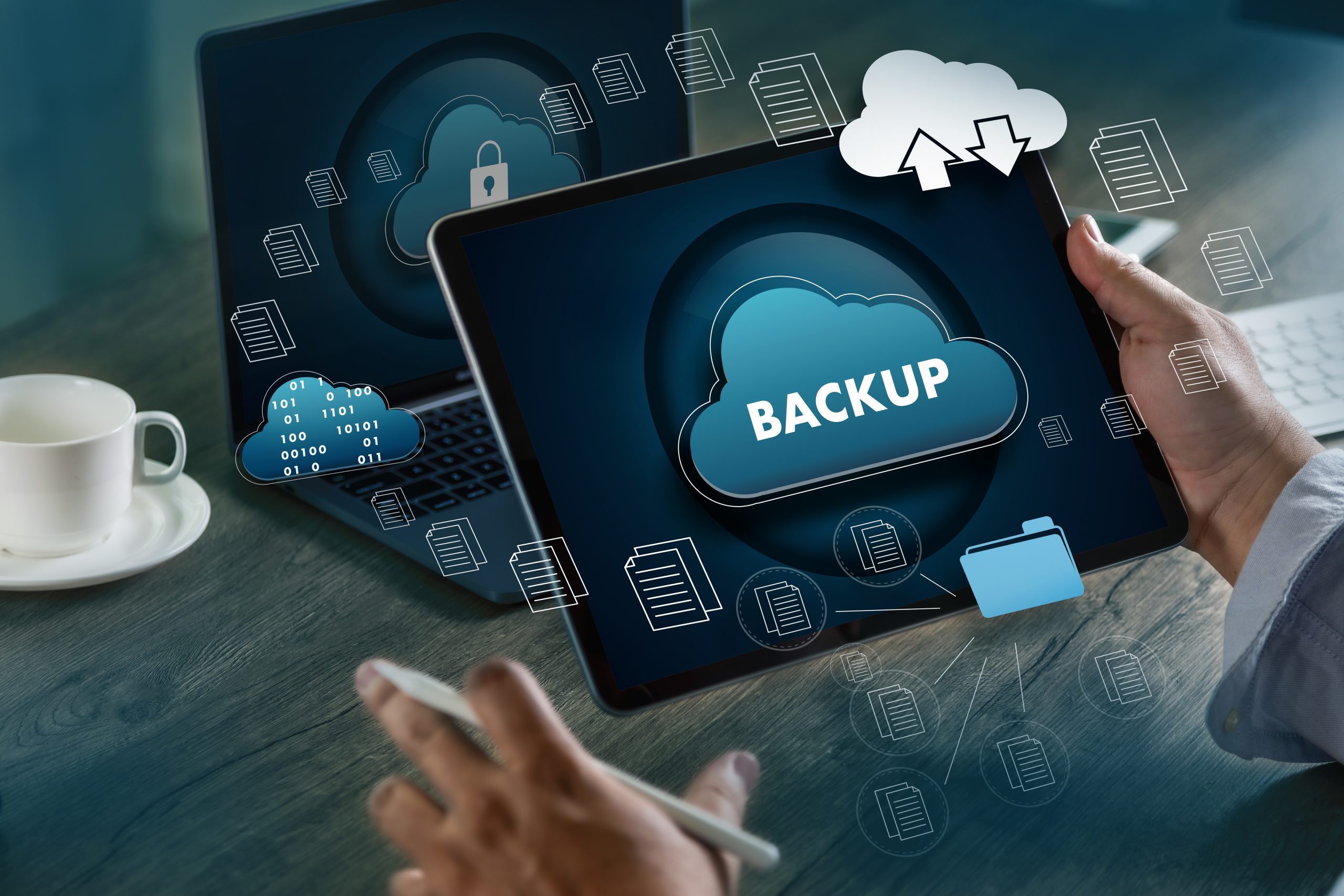 Online Backup wird am Ipad durchgeführt