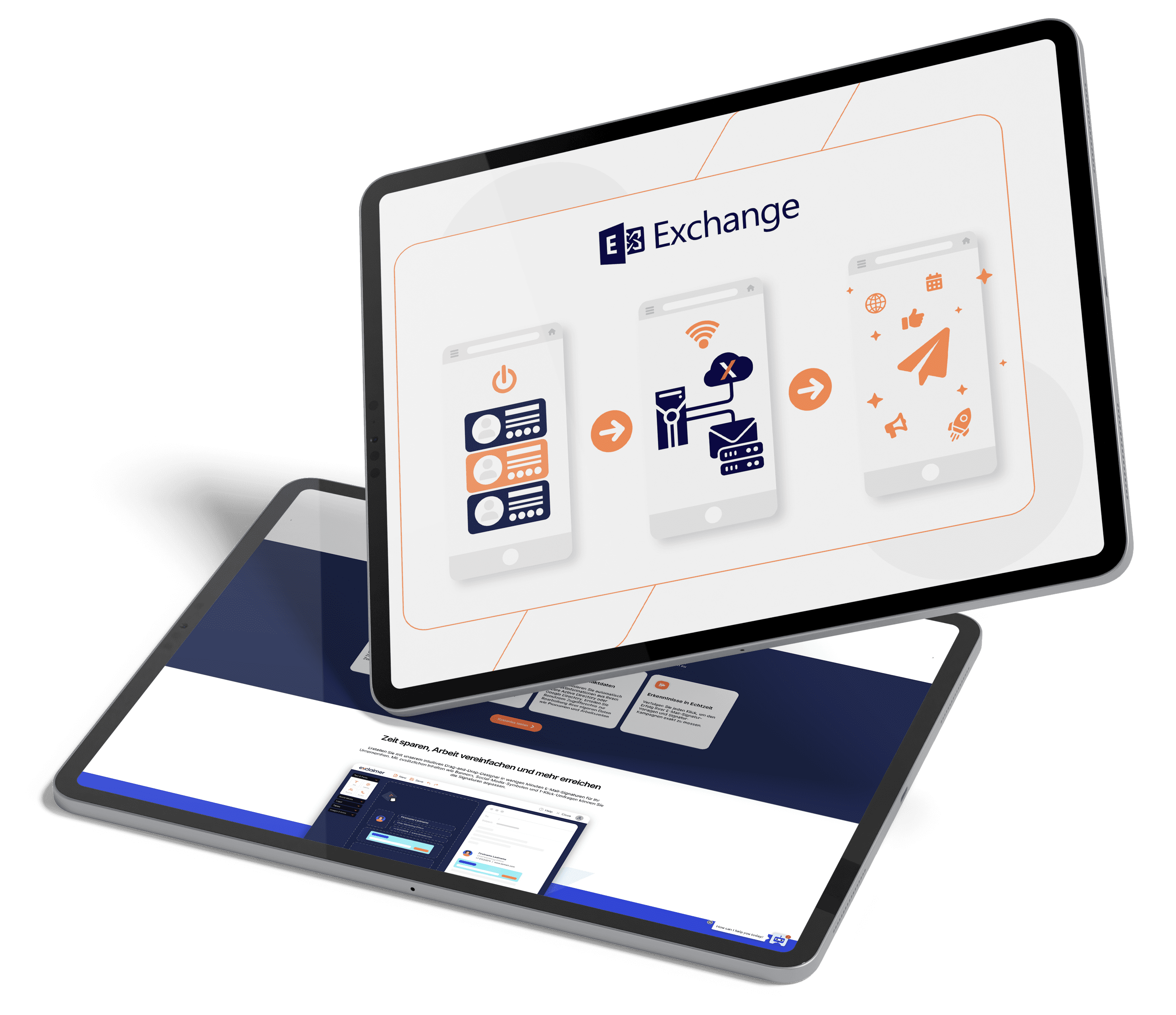 Tablet Ansicht wie Exclaimer funktioniert