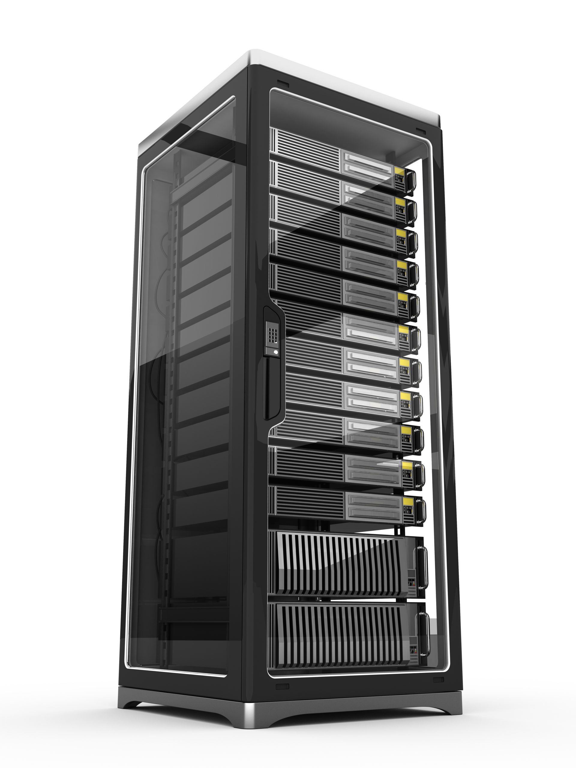 Ansicht eines 3D erstellten Serverschranks